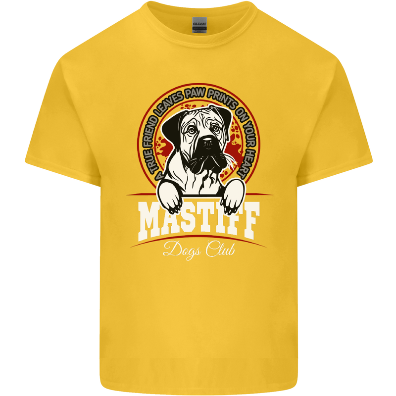 Mastiff Heart Funny Dog Kids T-Shirt Childrens Yellow