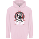 Mastiff Heart Funny Dog Mens 80% Cotton Hoodie Light Pink