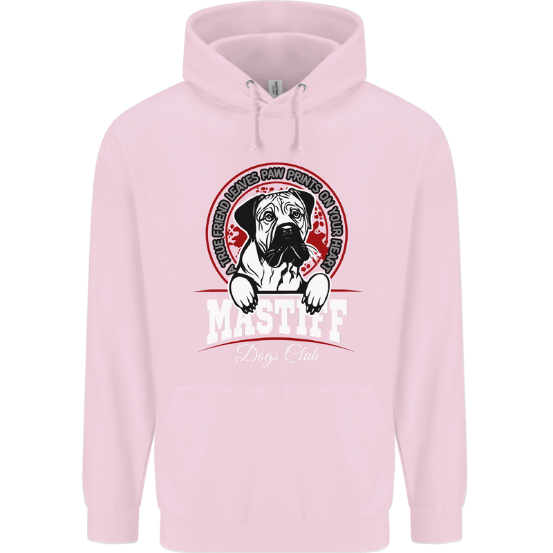 Mastiff Heart Funny Dog Mens 80% Cotton Hoodie Light Pink