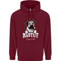 Mastiff Heart Funny Dog Mens 80% Cotton Hoodie Maroon