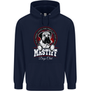 Mastiff Heart Funny Dog Mens 80% Cotton Hoodie Navy Blue