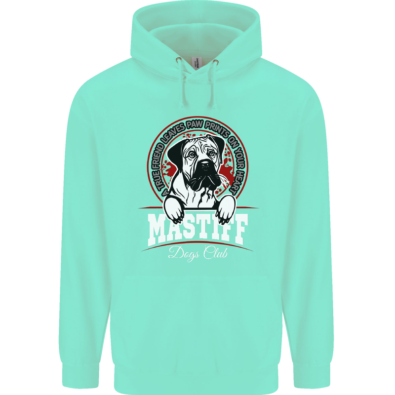 Mastiff Heart Funny Dog Mens 80% Cotton Hoodie Peppermint