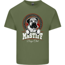 Mastiff Heart Funny Dog Mens Cotton T-Shirt Tee Top Military Green