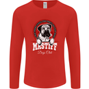 Mastiff Heart Funny Dog Mens Long Sleeve T-Shirt Red