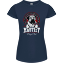 Mastiff Heart Funny Dog Womens Petite Cut T-Shirt Navy Blue