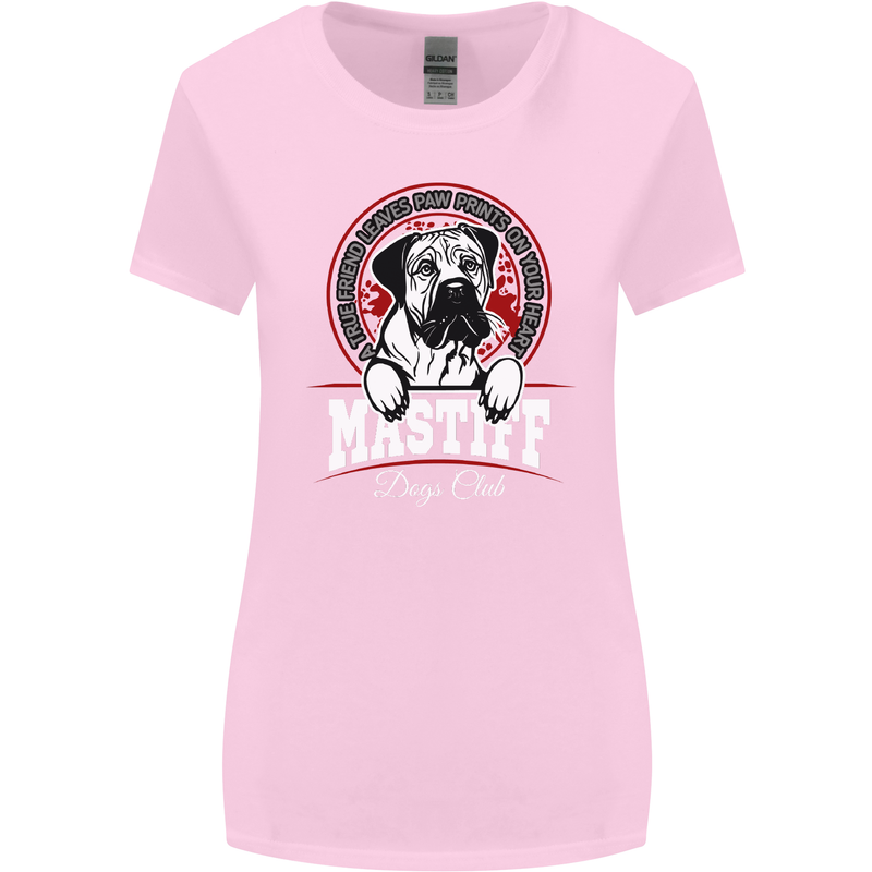 Mastiff Heart Funny Dog Womens Wider Cut T-Shirt Light Pink