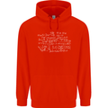 Mathematical Formula Funny Maths Childrens Kids Hoodie Bright Red
