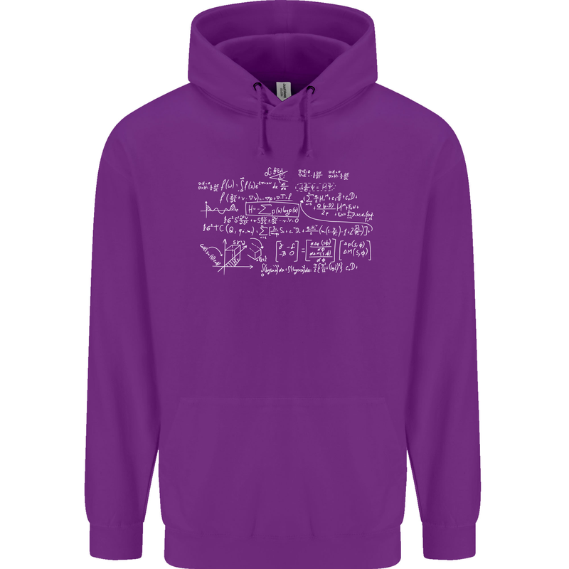 Mathematical Formula Funny Maths Childrens Kids Hoodie Purple