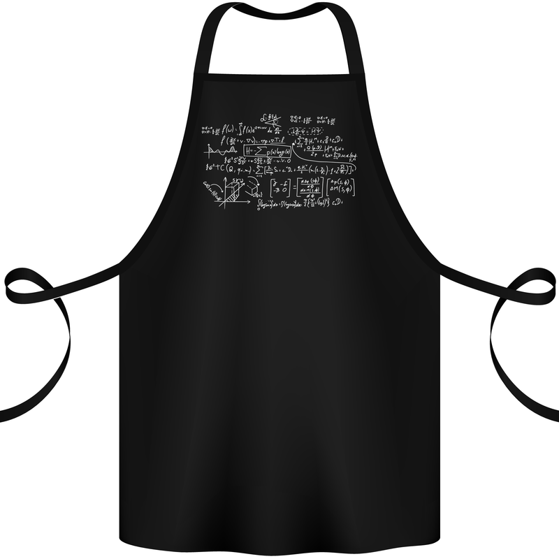 Mathematical Formula Funny Maths Cotton Apron 100% Organic Black