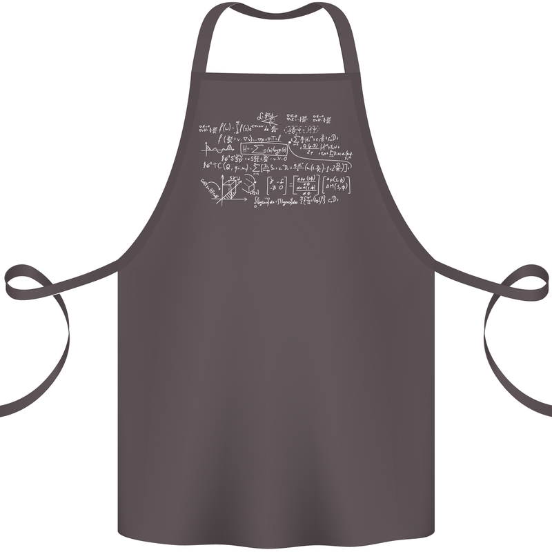 Mathematical Formula Funny Maths Cotton Apron 100% Organic Dark Grey