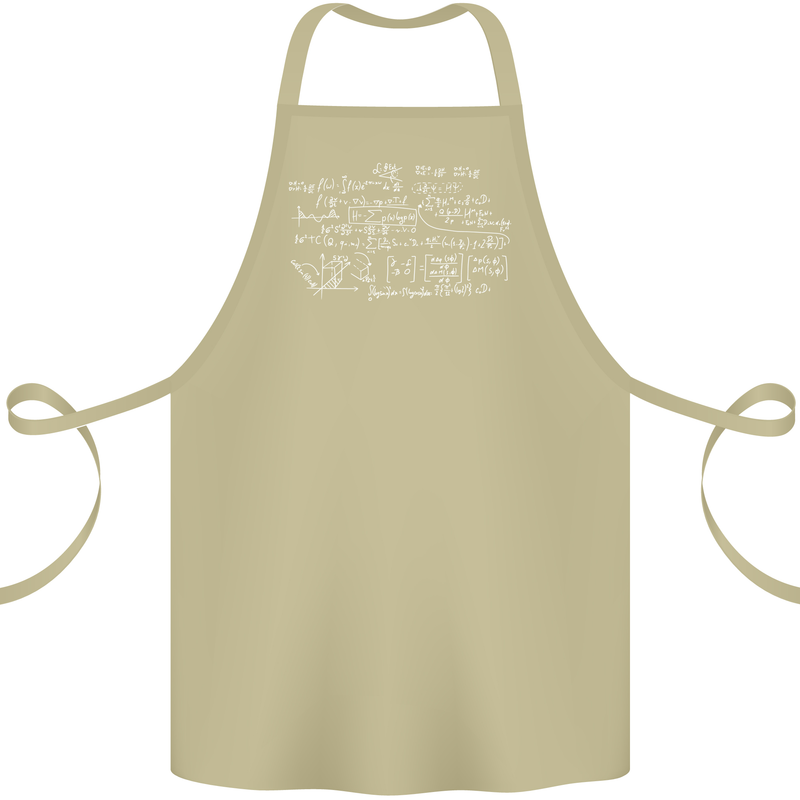 Mathematical Formula Funny Maths Cotton Apron 100% Organic Khaki