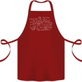 Mathematical Formula Funny Maths Cotton Apron 100% Organic Maroon