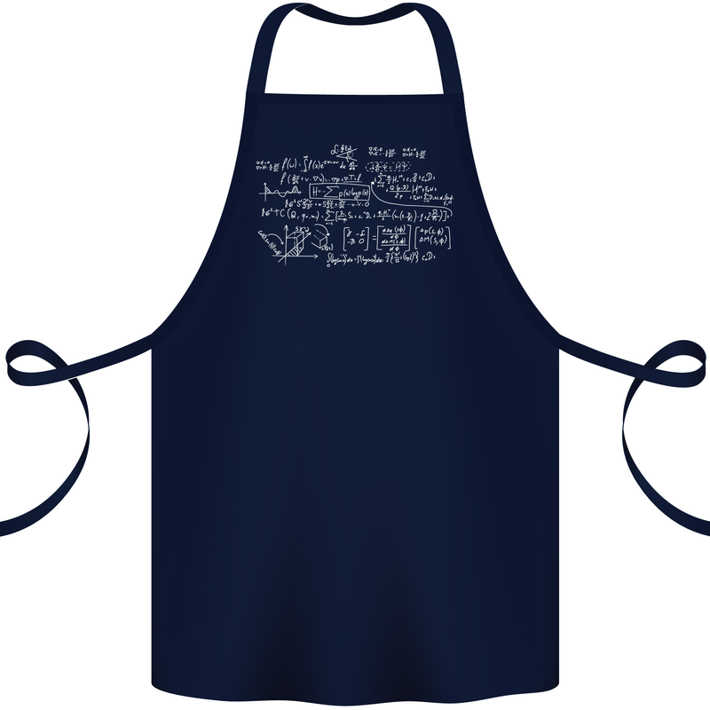 Mathematical Formula Funny Maths Cotton Apron 100% Organic Navy Blue