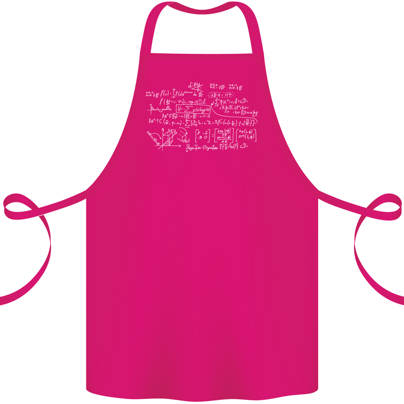 Mathematical Formula Funny Maths Cotton Apron 100% Organic Pink