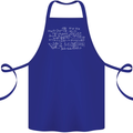 Mathematical Formula Funny Maths Cotton Apron 100% Organic Royal Blue