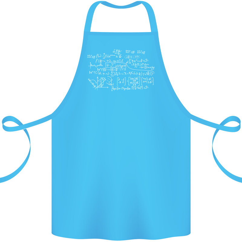 Mathematical Formula Funny Maths Cotton Apron 100% Organic Turquoise