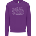 Mathematical Formula Funny Maths Kids Sweatshirt Jumper Purple