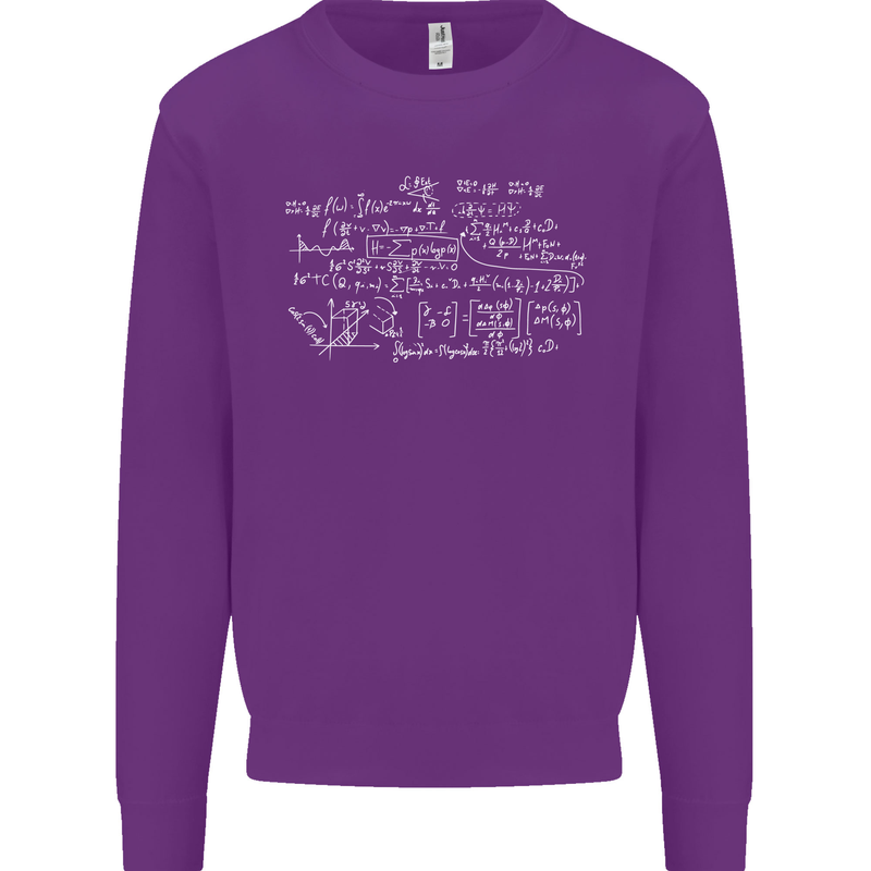 Mathematical Formula Funny Maths Kids Sweatshirt Jumper Purple