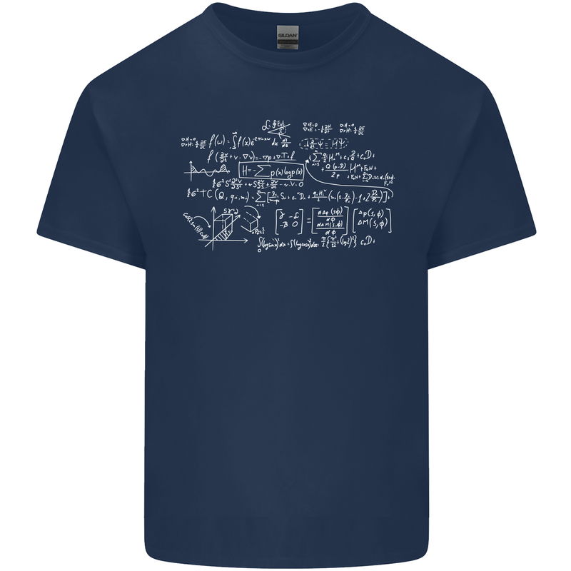 Mathematical Formula Funny Maths Kids T-Shirt Childrens Navy Blue
