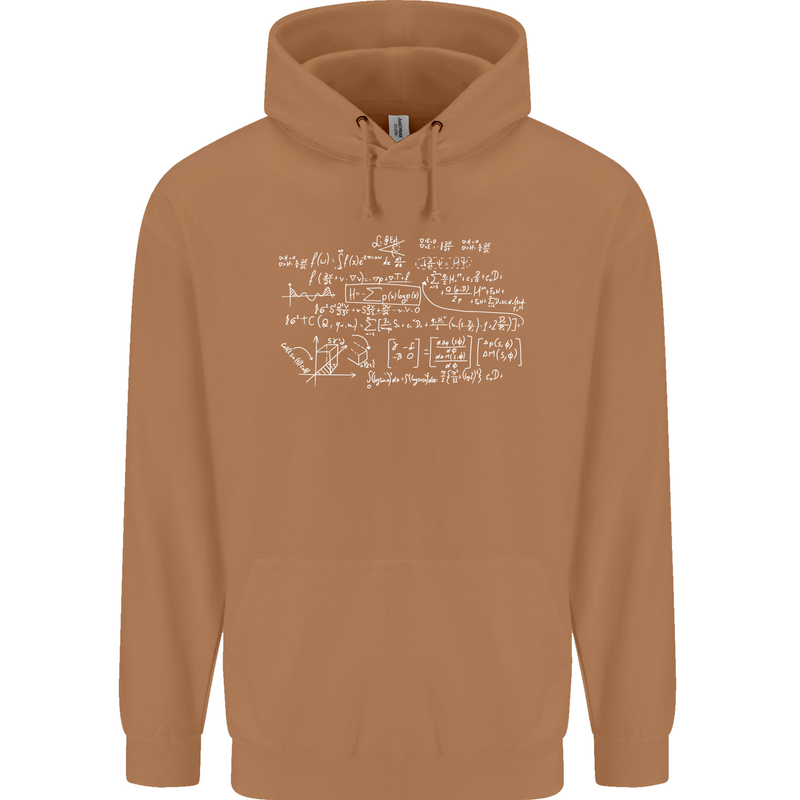 Mathematical Formula Funny Maths Mens 80% Cotton Hoodie Caramel Latte