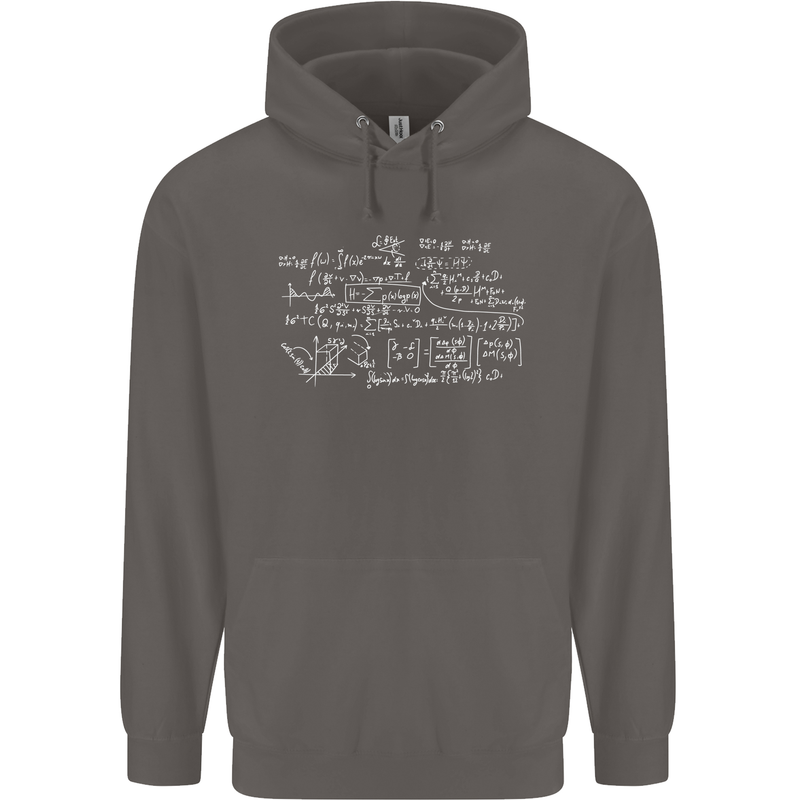 Mathematical Formula Funny Maths Mens 80% Cotton Hoodie Charcoal