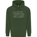 Mathematical Formula Funny Maths Mens 80% Cotton Hoodie Forest Green