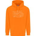 Mathematical Formula Funny Maths Mens 80% Cotton Hoodie Orange