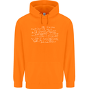 Mathematical Formula Funny Maths Mens 80% Cotton Hoodie Orange