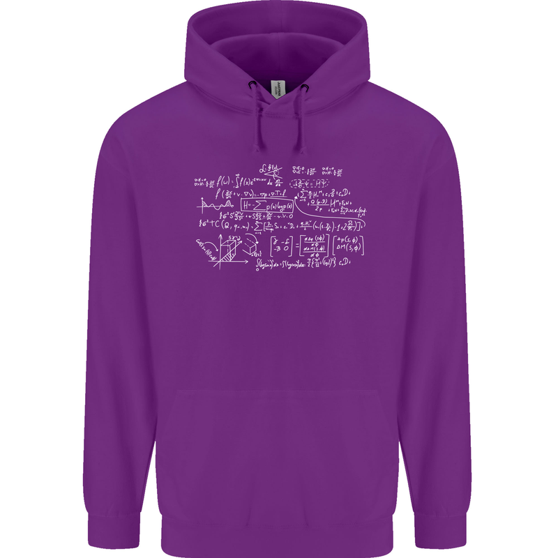 Mathematical Formula Funny Maths Mens 80% Cotton Hoodie Purple