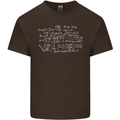 Mathematical Formula Funny Maths Mens Cotton T-Shirt Tee Top Dark Chocolate