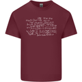Mathematical Formula Funny Maths Mens Cotton T-Shirt Tee Top Maroon