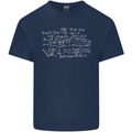 Mathematical Formula Funny Maths Mens Cotton T-Shirt Tee Top Navy Blue
