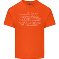 Mathematical Formula Funny Maths Mens Cotton T-Shirt Tee Top Orange