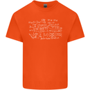 Mathematical Formula Funny Maths Mens Cotton T-Shirt Tee Top Orange