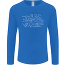 Mathematical Formula Funny Maths Mens Long Sleeve T-Shirt Royal Blue