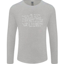 Mathematical Formula Funny Maths Mens Long Sleeve T-Shirt Sports Grey