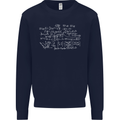 Mathematical Formula Funny Maths Mens Sweatshirt Jumper Navy Blue