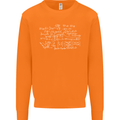 Mathematical Formula Funny Maths Mens Sweatshirt Jumper Orange