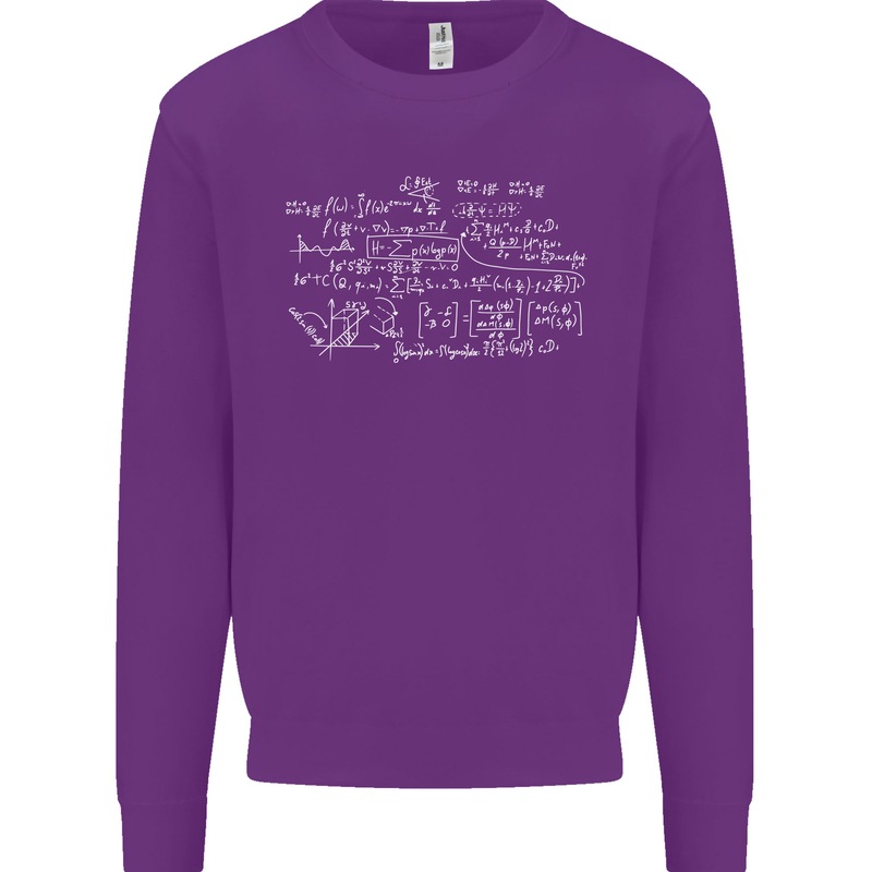 Mathematical Formula Funny Maths Mens Sweatshirt Jumper Purple