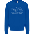 Mathematical Formula Funny Maths Mens Sweatshirt Jumper Royal Blue