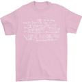Mathematical Formula Funny Maths Mens T-Shirt Cotton Gildan Light Pink