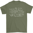 Mathematical Formula Funny Maths Mens T-Shirt Cotton Gildan Military Green