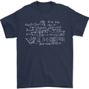 Mathematical Formula Funny Maths Mens T-Shirt Cotton Gildan Navy Blue