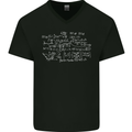 Mathematical Formula Funny Maths Mens V-Neck Cotton T-Shirt Black