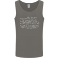 Mathematical Formula Funny Maths Mens Vest Tank Top Charcoal