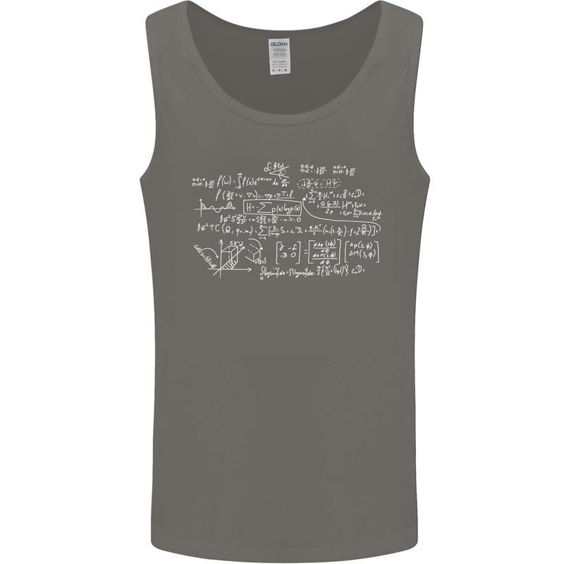 Mathematical Formula Funny Maths Mens Vest Tank Top Charcoal