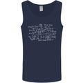 Mathematical Formula Funny Maths Mens Vest Tank Top Navy Blue