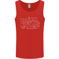 Mathematical Formula Funny Maths Mens Vest Tank Top Red