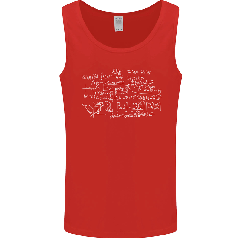 Mathematical Formula Funny Maths Mens Vest Tank Top Red