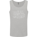 Mathematical Formula Funny Maths Mens Vest Tank Top Sports Grey